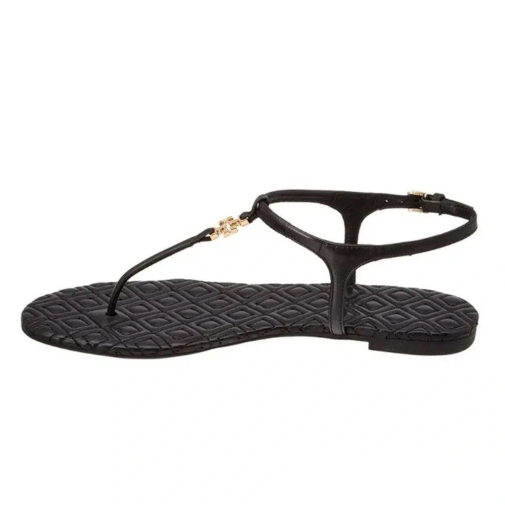 TORY BURCH Marion Quilted Leather T-Strap Sandals